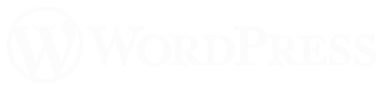 White WordPress Logo on Transparent Background